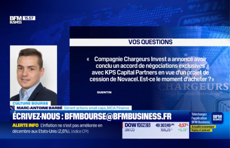 Marc-Antoine Barbé, gérant du fonds MCA ENTREPRENDRE PME, nous parle de Compagnie Chargeurs Invest sur BFM