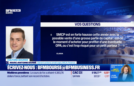 Marc-Antoine Barbé, gérant du fonds MCA ENTREPRENDRE PME, analyse le titre SMCP sur BFM.