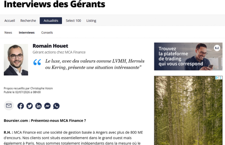 Notre expertise mise en lumière dans Boursier.com